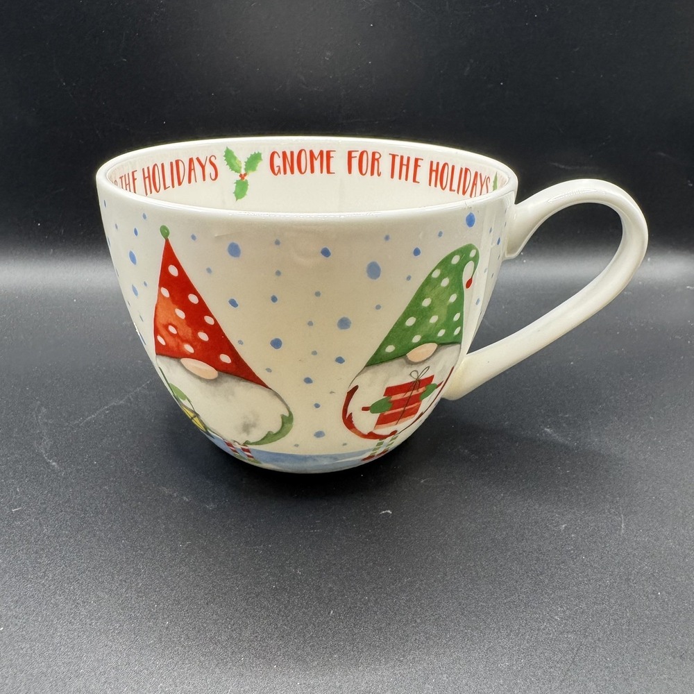 Portobello Christmas "Gnome For The Holidays White Coffee Tea Mug 20 oz (240)